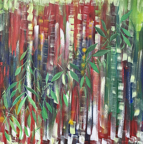 Bamboo (30 x 30) - Heartful Art by Raphaella Vaisseau