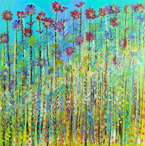 Springing Forth (30x30) - Heartful Art by Raphaella Vaisseau