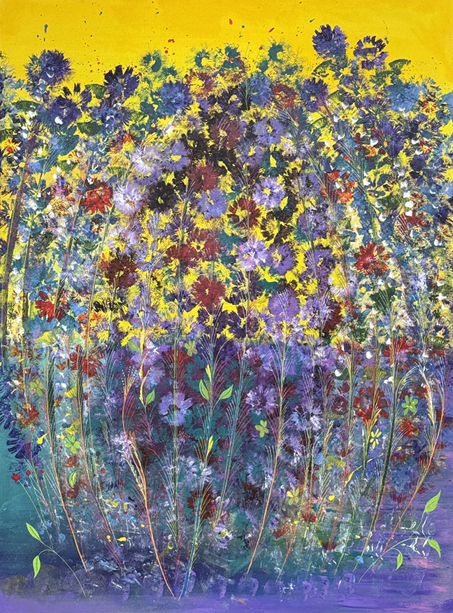 Peacock Garden (30x40) - Heartful Art by Raphaella Vaisseau