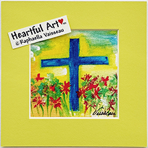 Garden Cross print - Heartful Art by Raphaella Vaisseau