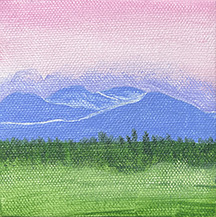 Blue Ridge Sunrise (4x4) Heartful Art by Raphaella Vaisseau