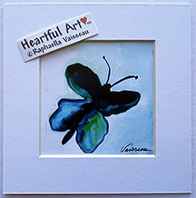 Blue Butterfly print - Heartful Art by Raphaella Vaisseau