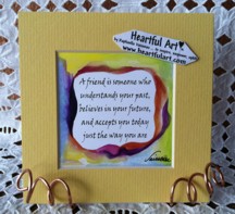 Friend understands your past quote (5x5) - Heartful Art by Raphaella Vaisseau