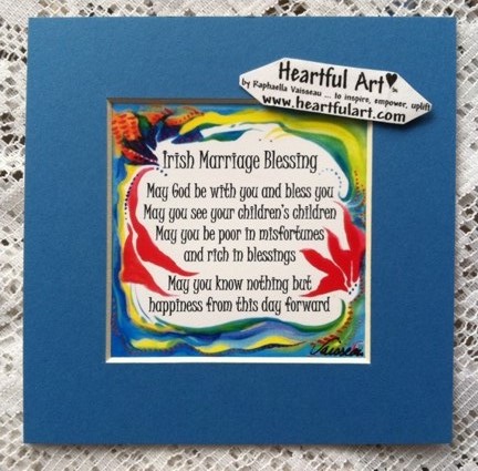 Irish Marriage Blessing quote (5x5) - Heartful Art by Raphaella Vaisseau