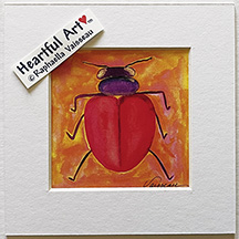Ladybug with Heart print - Heartful Art by Raphaella Vaisseau