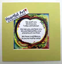 We want you original Baby Blessing by Raphaella Vaisseau (5x5) - Heartful Art