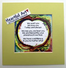 We want you original Baby Blessing by Raphaella Vaisseau (5x5) - Heartful Art