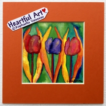Rainbow Tulips print - Heartful Art by Raphaella Vaisseau