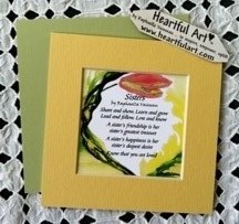 Sisters original poem quote (5x5) - Heartful Art by Raphaella Vaisseau