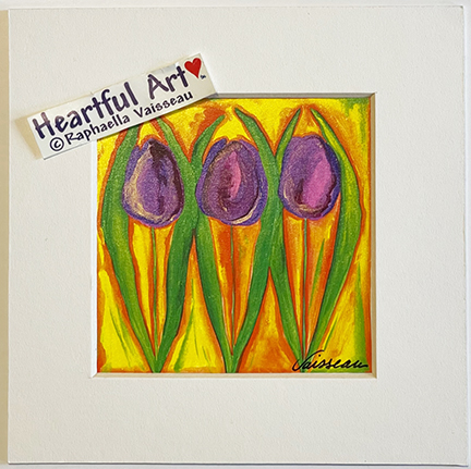 Tulips 3 print - Heartful Art by Raphaella Vaisseau