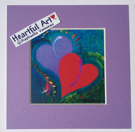 Two Hearts As One (print) - Heartful Art by Raphaella Vaisseau