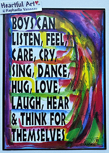 What boys can do poster (5x7) - Heartful Art by Raphaella Vaisseau