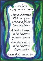 Brothers original prose poster (5x7) - Heartful Art by Raphaella Vaisseau