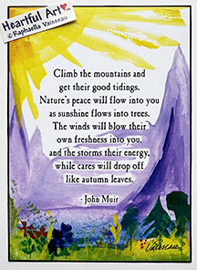 Climb the mountains John Muir poster (5x7) - Heartful Art by Raphaella Vaisseau