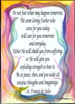 Do not fear St. Francis de Sales poster (5x7) - Heartful Art by Raphaella Vaisseau