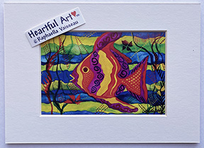 Fish print - Heartful Art by Raphaella Vaisseau