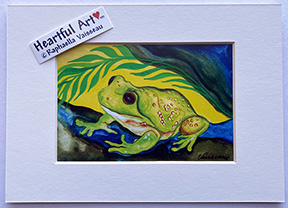 Frog print - Heartful Art by Raphaella Vaisseau