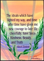 Ideals which have lighted Einstein poster (5x7) - Heartful Art by Raphaella Vaisseau