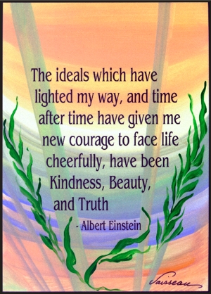 Ideals which have lighted Einstein poster (5x7) - Heartful Art by Raphaella Vaisseau