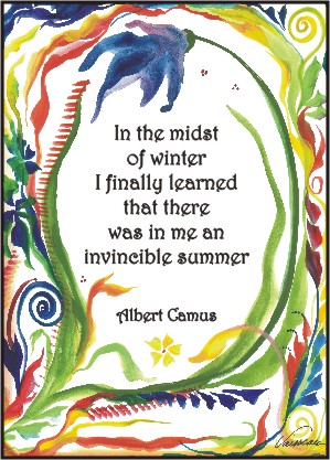 In the midst of winter Albert Camus poster (5x7) - Heartful Art by Raphaella Vaisseau