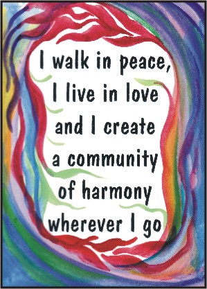 I walk in peace Michele Whittington poster (5x7) - Heartful Art by Raphaella Vaisseau