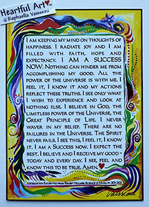 I am keeping my mind on thoughts Ernest Holmes poster (5x7) - Heartful Art by Raphaella Vaisseau