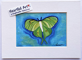 Luna Moth print - Heartful Art by Raphaella Vaisseau