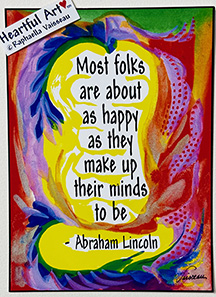 Most folks Abe Lincoln poster (5x7) - Heartful Art by Raphaella Vaisseau