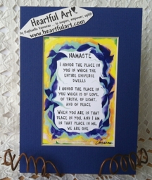 Namaste quote (5x7) - Heartful Art by Raphaella Vaisseau