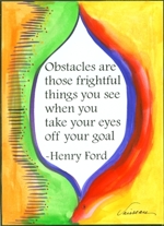 Obstacles are ... Henry Ford poster (5x7) - Heartful Art by Raphaella Vaisseau