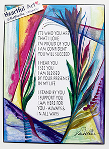 It's who you are that I love original prose poster (5x7) - Heartful Art by Raphaella Vaisseau