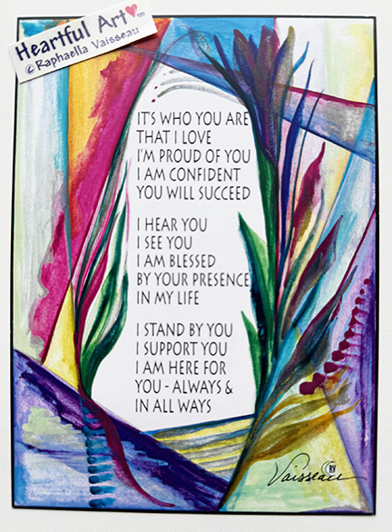 It's who you are that I love original prose poster (5x7) - Heartful Art by Raphaella Vaisseau