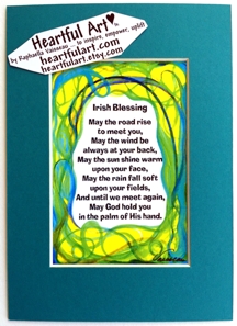 Irish Blessing quote (5x7) - Heartful Art by Raphaella Vaisseau