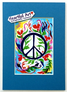 Peace sign (5x7) - Heartful Art by Raphaella Vaisseau