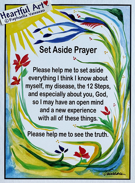 Set aside prayer AA poster (5x7) - Heartful Art by Raphaella Vaisseau