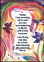 Today ... Serenity Prayer affirmation poster (5x7) - Heartful Art by Raphaella Vaisseau