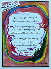 It is in being true to myself original prose poster (5x7) - Heartful Art by Raphaella Vaisseau