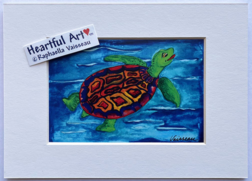 Turtle print - Heartful Art by Raphaella Vaisseau