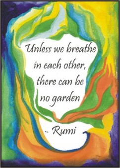 Unless we breathe in each other Rumi poster (5x7) - Heartful Art by Raphaella Vaisseau