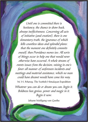 Until one is committed Murray and Goethe poster (5x7) - Heartful Art by Raphaella Vaisseau