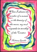 When I admire the wonder Gandhi poster (5x7) - Heartful Art by Raphaella Vaisseau