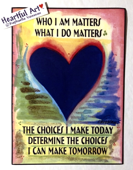 Who I am matters poster (5x7) - Heartful Art by Raphaella Vaisseau