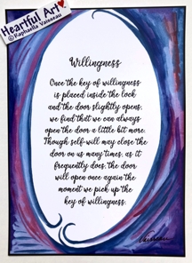 Willingness AA poster (5x7) - Heartful Art by Raphaella Vaisseau