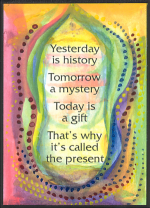 Yesterday is history poster (5x7) - Heartful Art by Raphaella Vaisseau