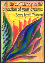 Go confidently Henry David Thoreau poster (5x7) - Heartful Art by Raphaella Vaisseau