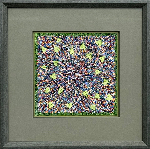 Leaf Mandala (7x7) - Heartful Art by Raphaella Vaisseau