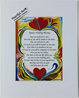 Apache Wedding Blessing quote (8x10) - Heartful Art by Raphaella Vaisseau