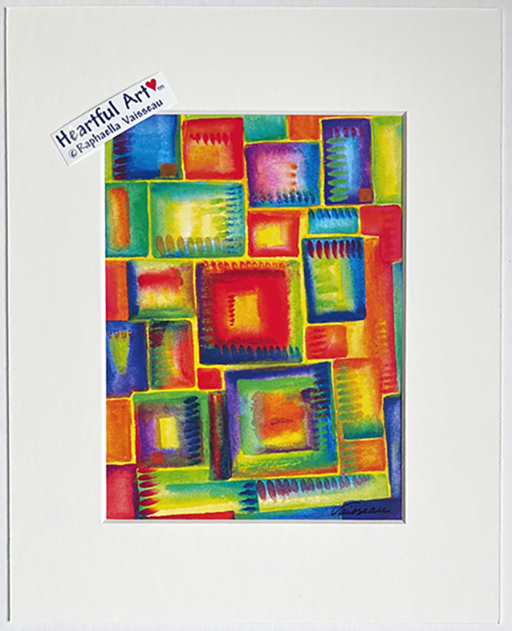 Boxes print - Heartful Art by Raphaella Vaisseau