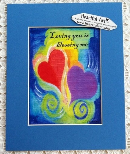 Loving you is blessing me original quote (8x10) - Heartful Art by Raphaella Vaisseau