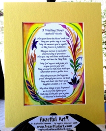 Wedding Prayer original quote (8x10) - Heartful Art by Raphaella Vaisseau